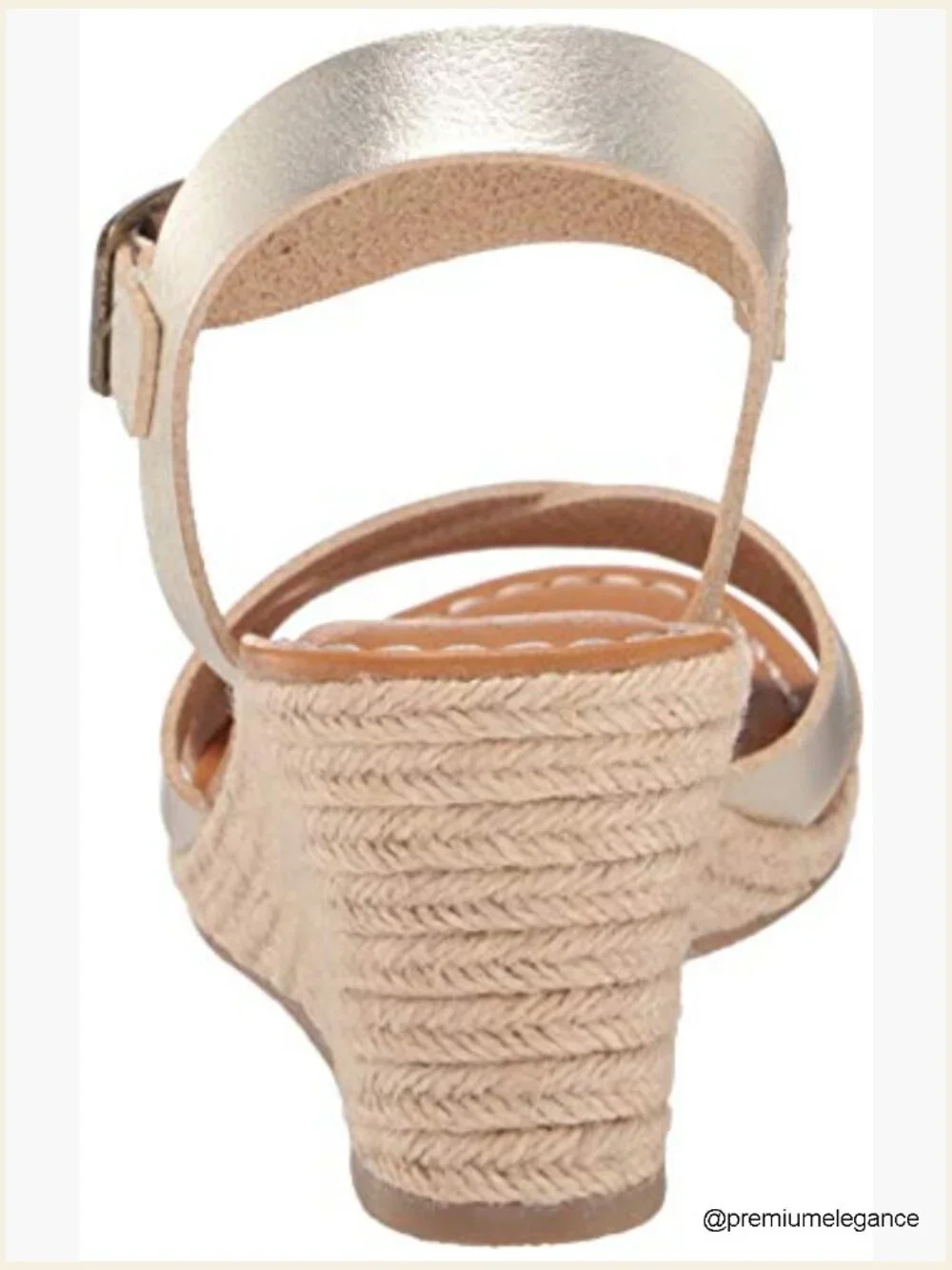 Women's Espadrille Wedge Sandal with Adjustable Buckle Strap